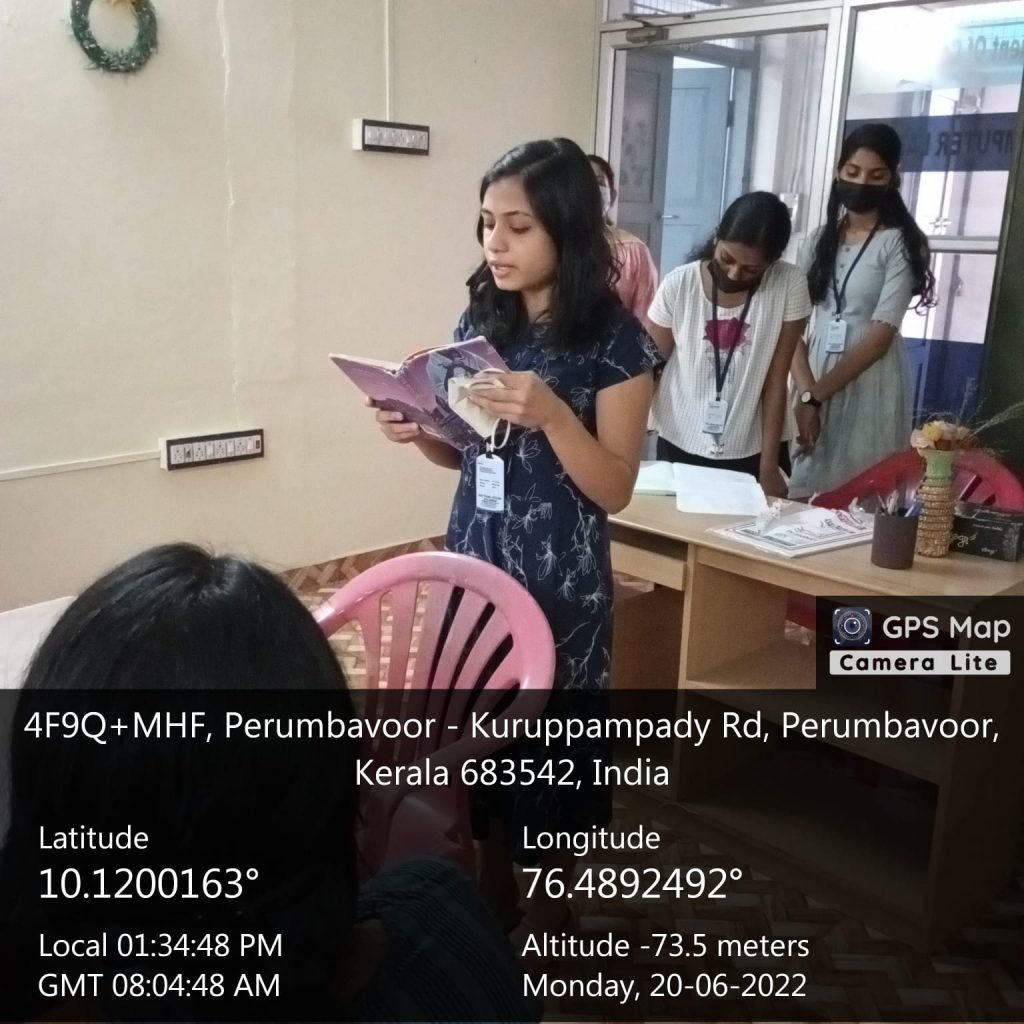 Conducted Book Reading competition and Book review competition as part of reading week