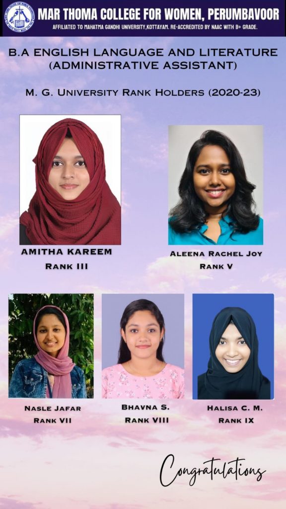 Rank Holders 2023