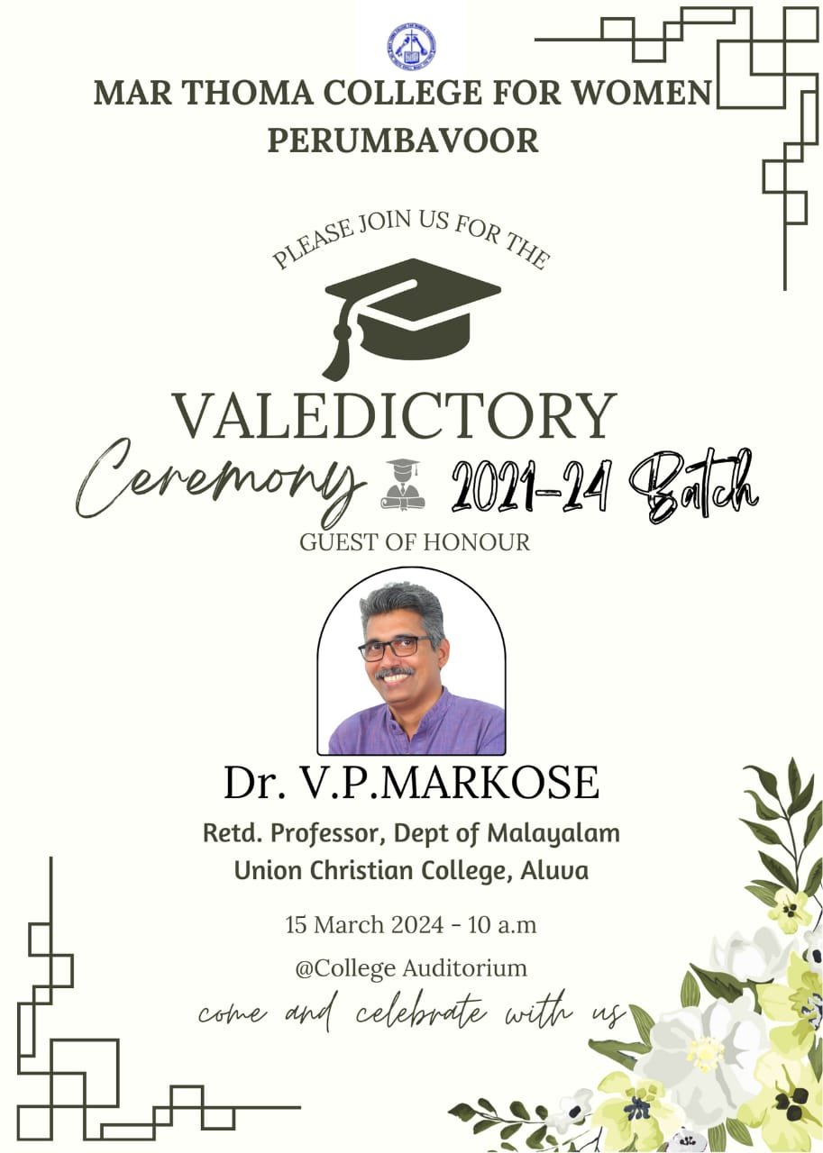 Valedictory Ceremony for Outgoing Students 2021-24