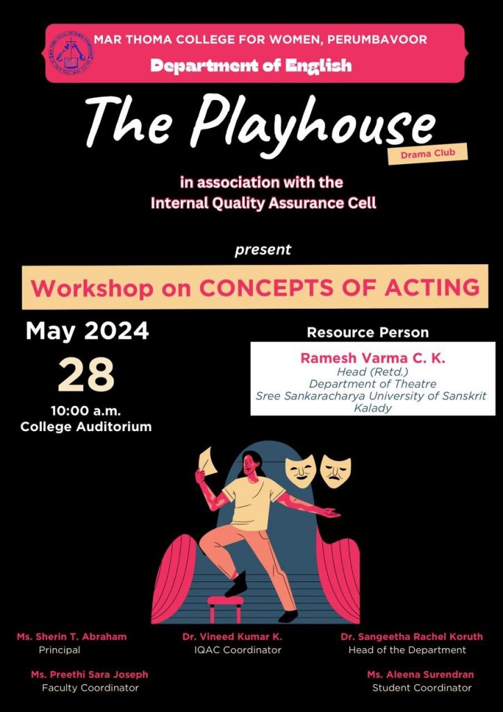 Workshop on Concepts of Acting Brochure