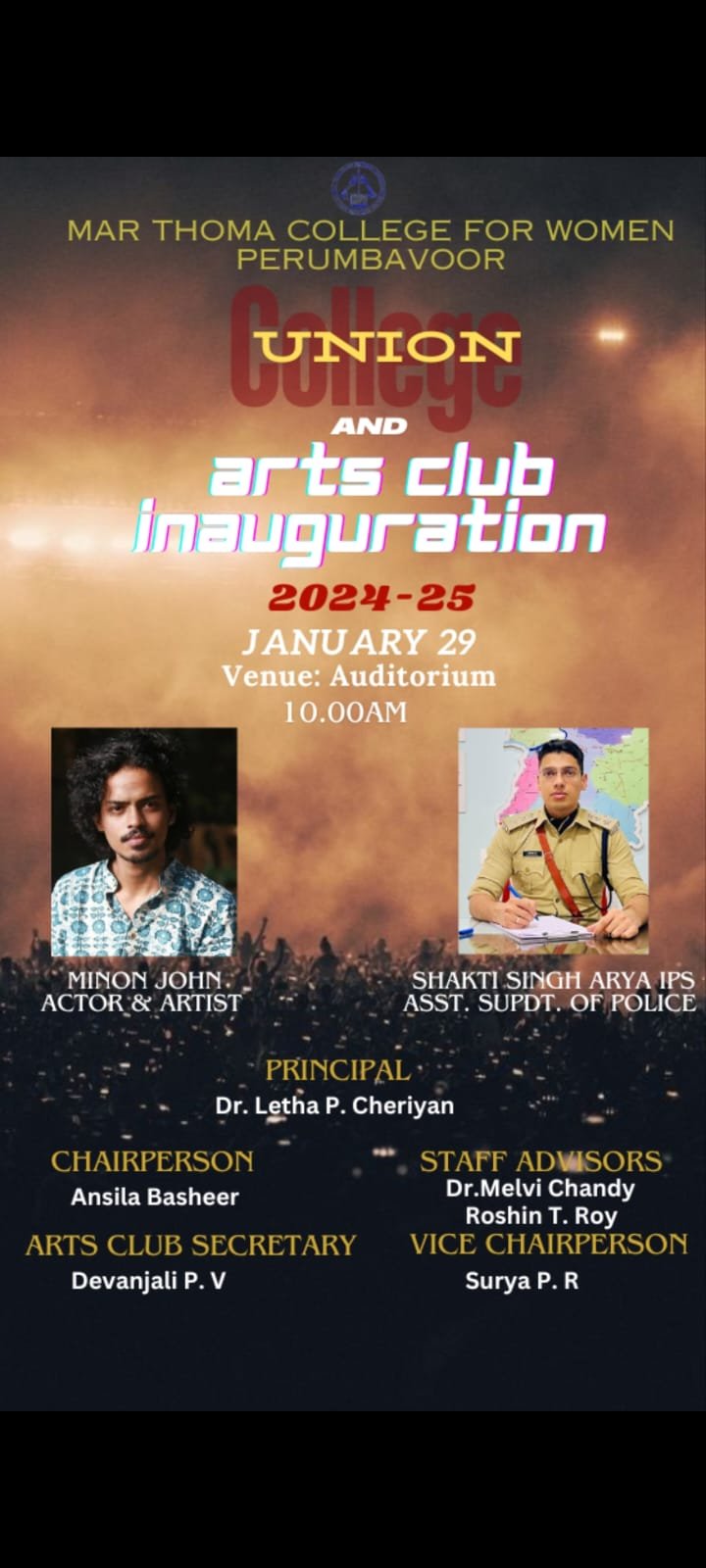 College Union and Arts Club Inauguration 2024-25